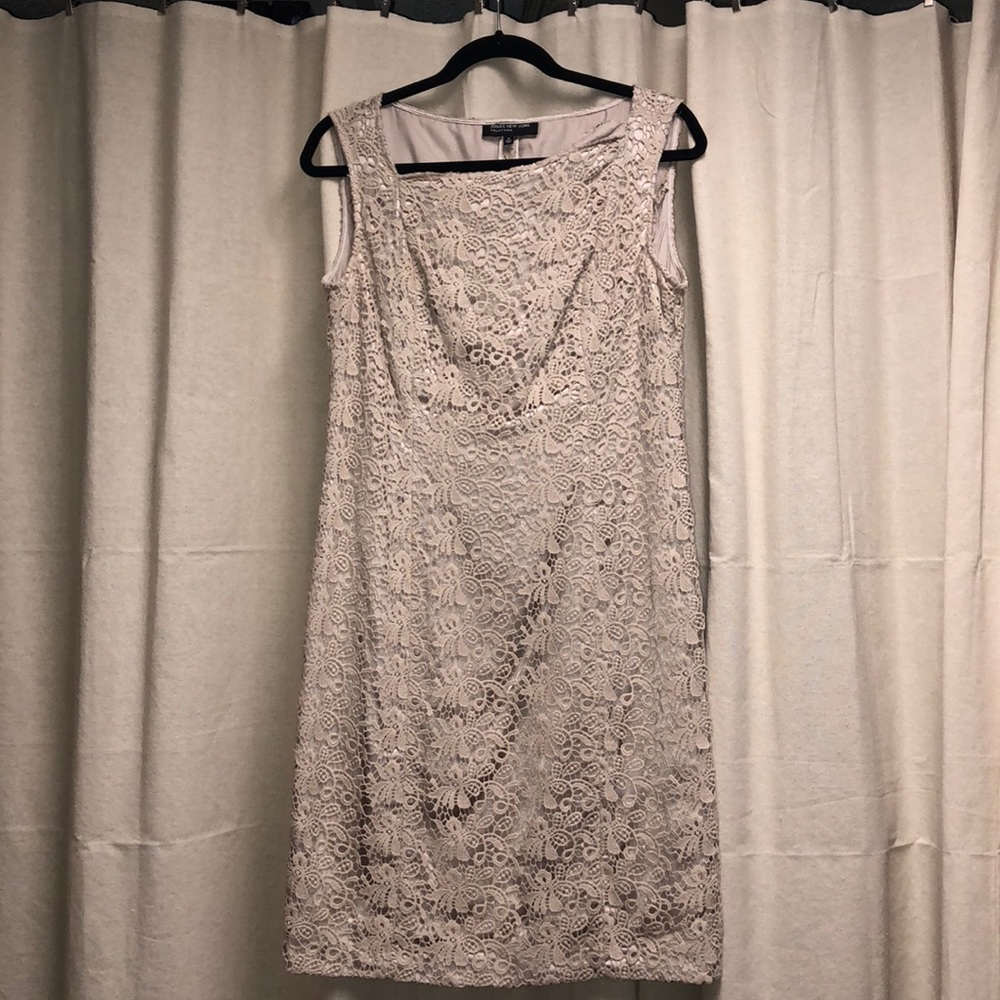 Tan lace Jones New York dress, size 10